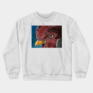 Swirley Rooster Face Crewneck Sweatshirt